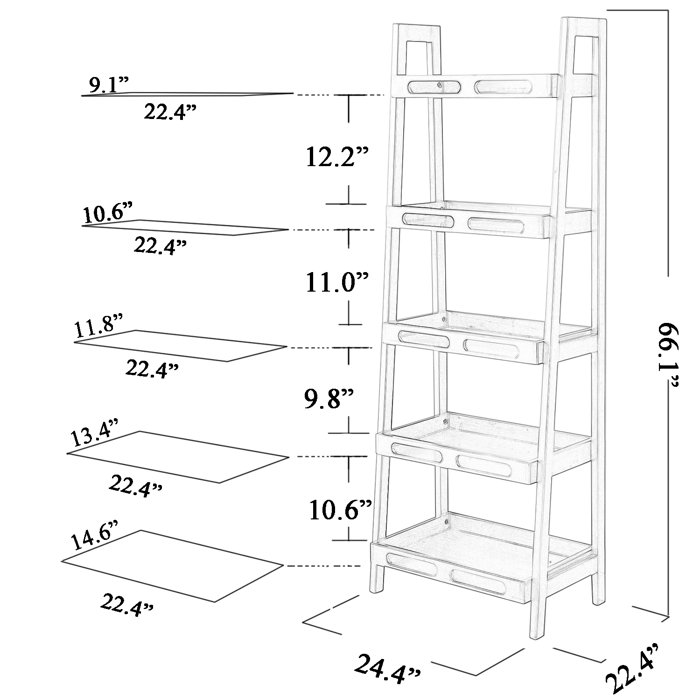 Latitude Run® Ragbir 15" W Solid Wood Shelving Unit Wayfair
